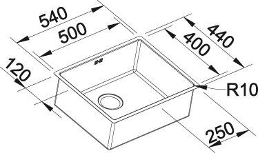 BLANCO CLARON 500-U Durinox-1